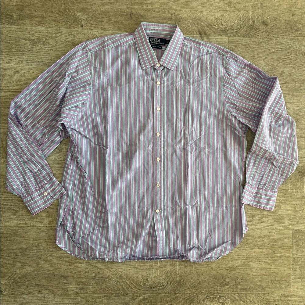 Vintage Polo Ralph Lauren Striped Shirt (Neck 18)